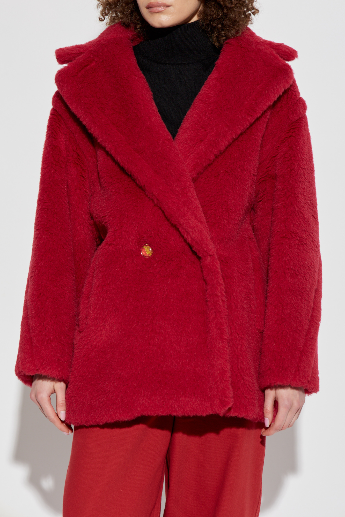 2025★Max Mara★Cuba プラッシュショートコート レッド Red color coat | Max Mara